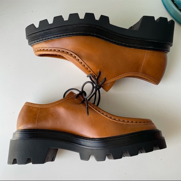 Zara Brown Chunky Loafers - Picture 5 of 7